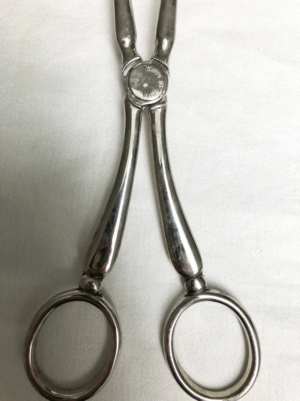 Vintage Elegant Silverplate Salad Serving One Handed Design Easy Use Tongs